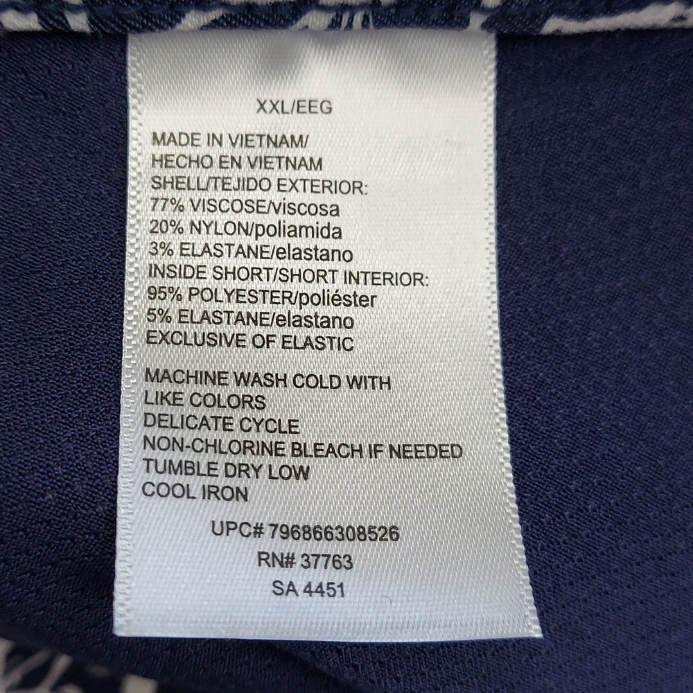 *🆕 Rafaella Comfortable Stretchy Skort Mediterranean Blue Floral, Size XXL, NEW - Picture 7 of 9